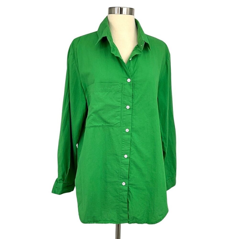 Revolve SNDYS Bello Button Down Shirt Green Size 2 XS Button Up Collared